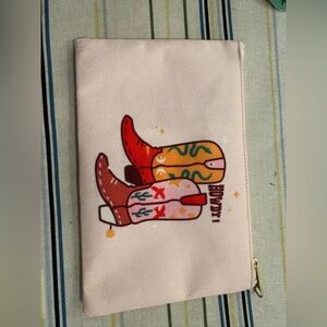 Howdy Cowboy Boot Print Pouch